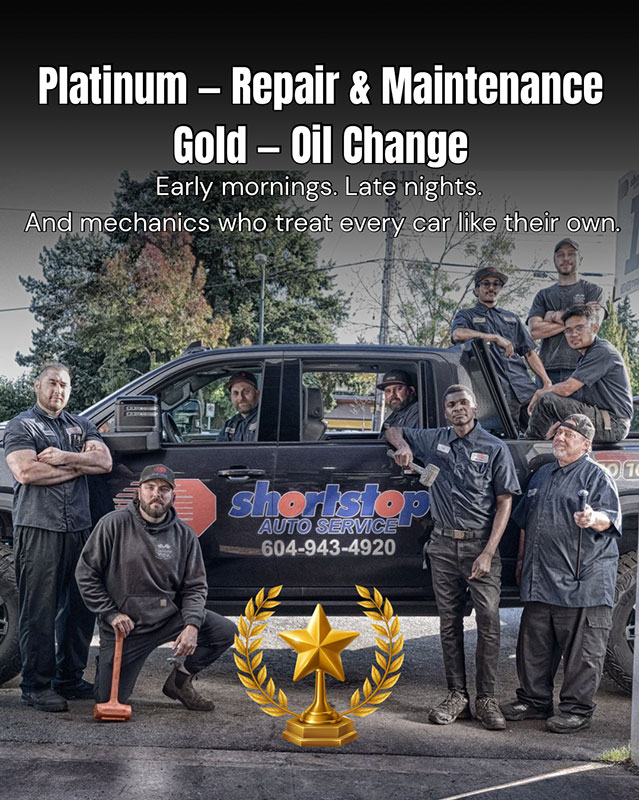 Platinum - Repair & Maintenance, Gold - Oil Change